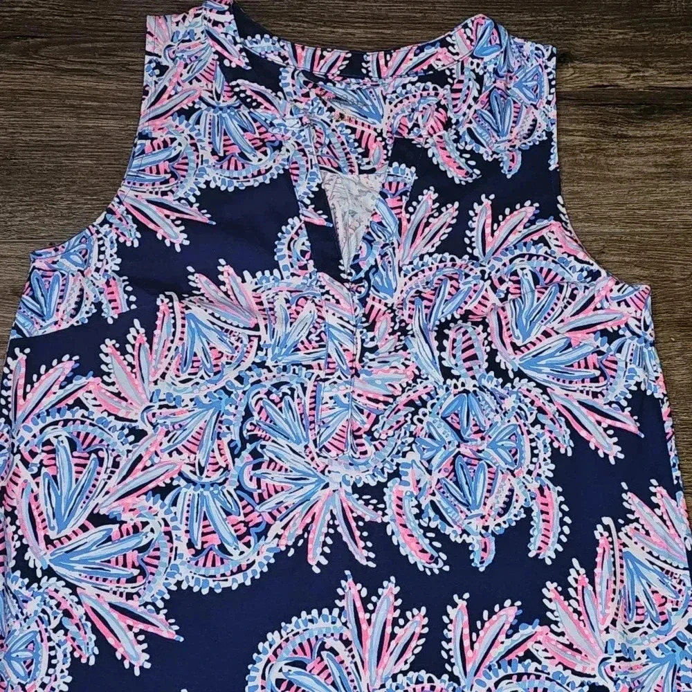 Lilly Pulitzer Naila Blue Oyster Bay Midi S Resortwear,Vacay Dress - Picture 6 of 11